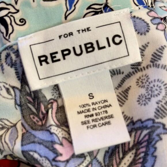 Tunic Boho Blouse Elephants Patchwork Flounce Hem - Picture 8 of 8